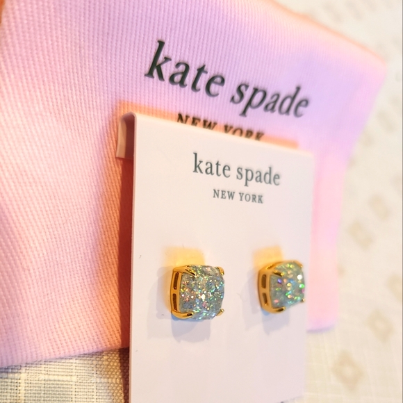 Kate Spade- Opal Glitter Stud Earrings - Picture 2 of 4